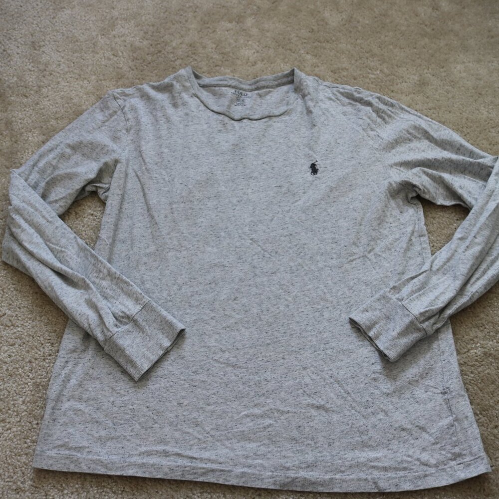 Polo by Ralph Lauren Men's Light Gray Long Sleeve Tee